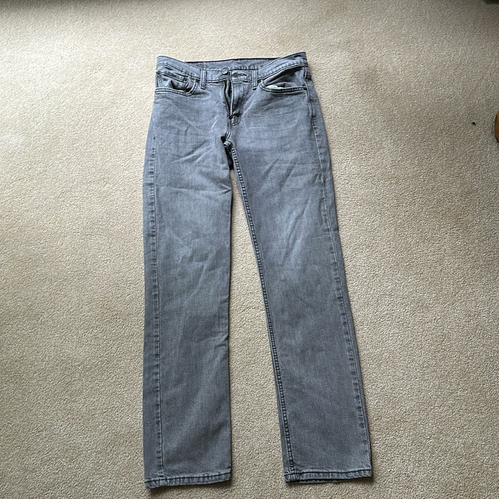 Levi, slim straight, grey jeans, 32x34 men’s
